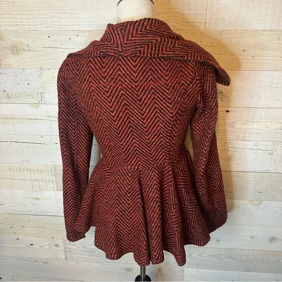 Free People Patricia Peplum Jacket Size 6 - Picture 5 of 14